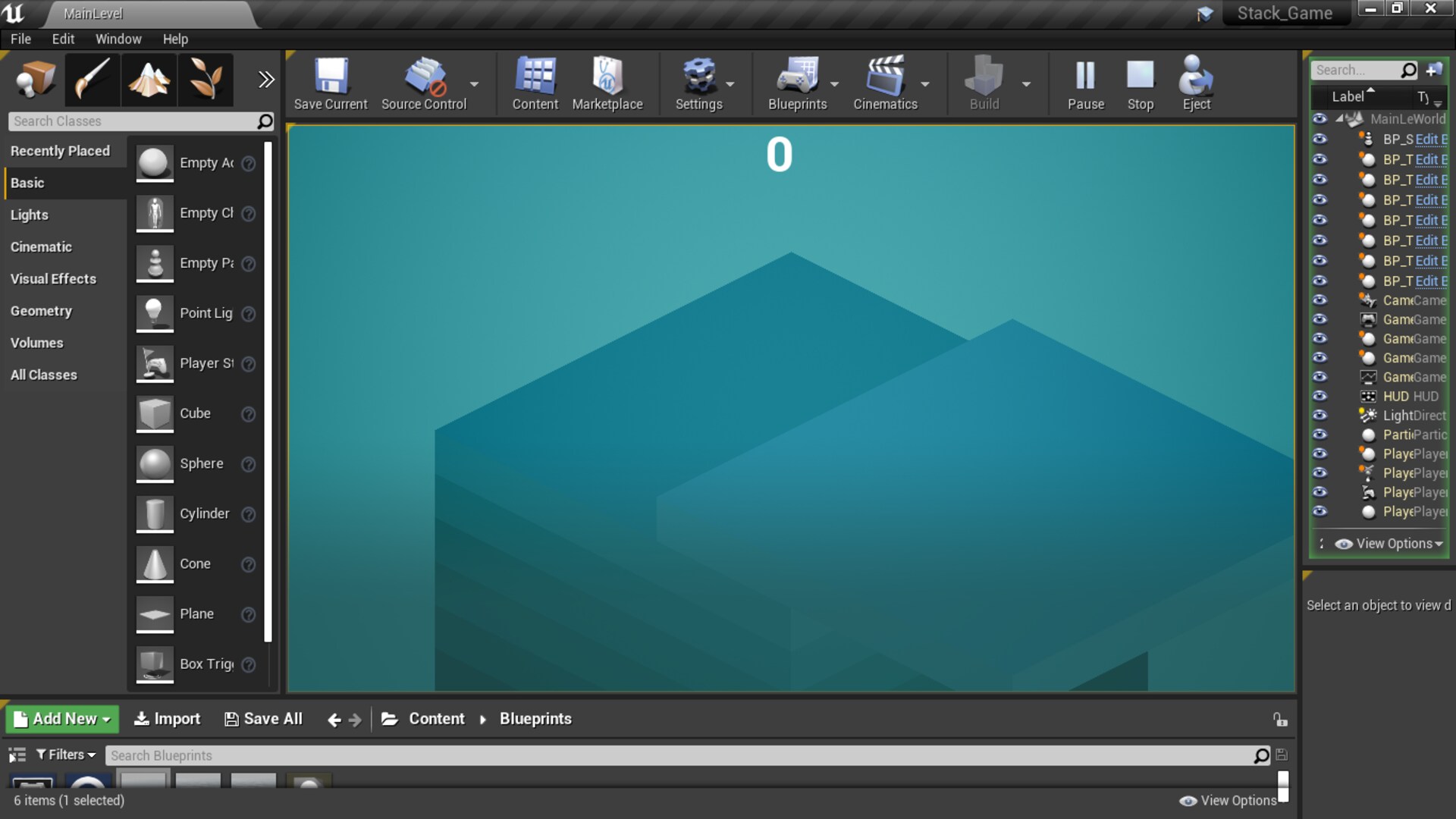 Stack Game Prototype in Blueprints UE Marketplace